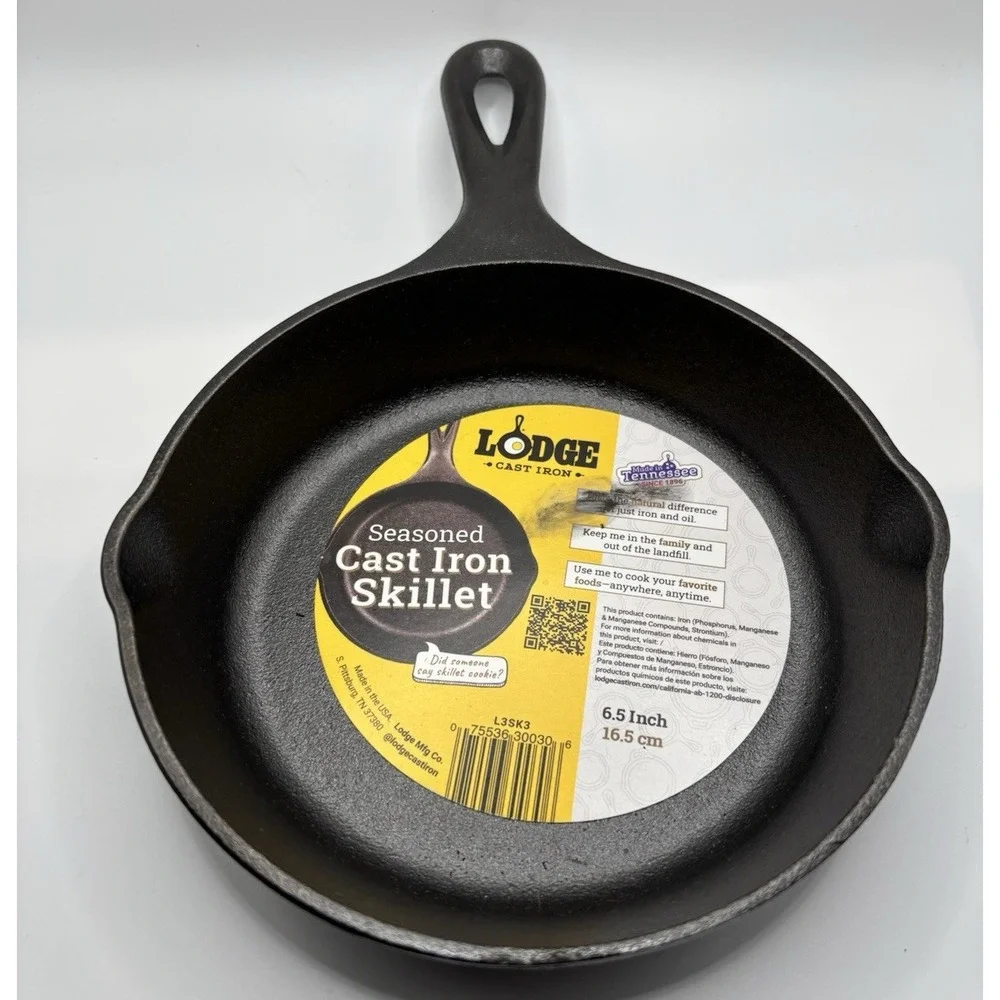 Lodge 6.5  Inch Seasoned Cast Iron‎ Skillet Serving Dish New!
